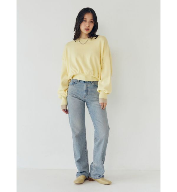 Ungrid「ハイウエストロールアップスリムデニム」|デニム|