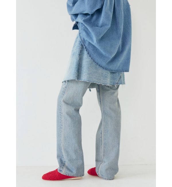 Ungrid「ハイウエストロールアップスリムデニム」|デニム|