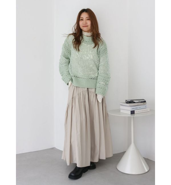 Ungrid「シアーベロアハイネックロングスリーブTee」|Tシャツ・カットソー|