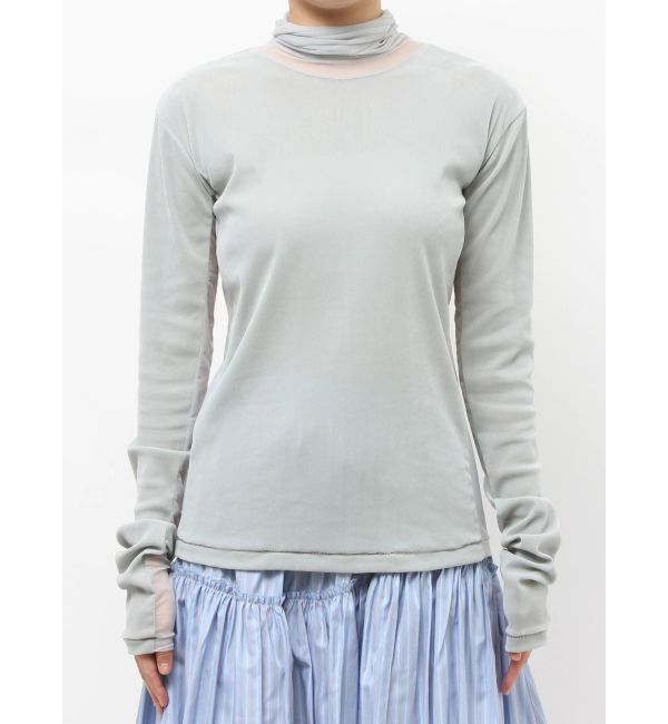 Ungrid「シアーベロアハイネックロングスリーブTee」|Tシャツ・カットソー|