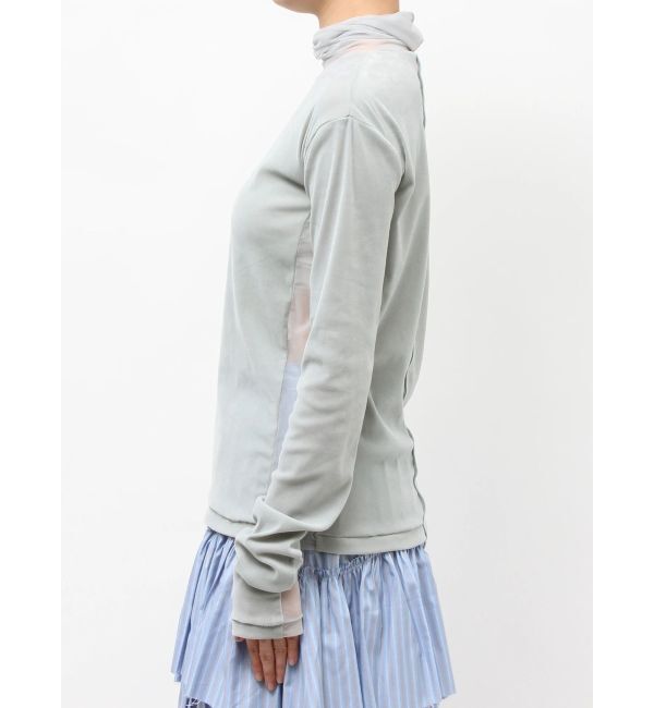 Ungrid「シアーベロアハイネックロングスリーブTee」|Tシャツ・カットソー|