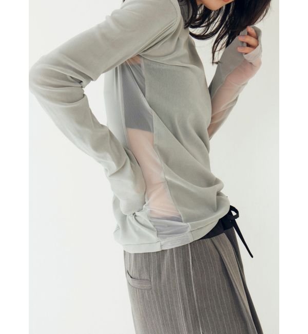 Ungrid「シアーベロアハイネックロングスリーブTee」|Tシャツ・カットソー|