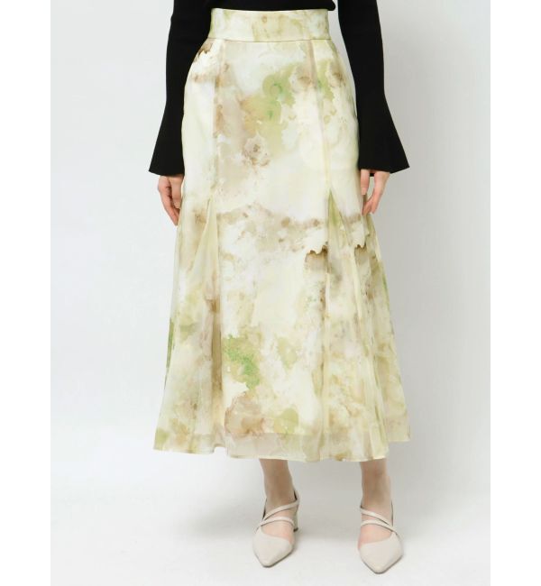 LAGUNAMOON「マーブライズドシアープリントスカート」|スカート|