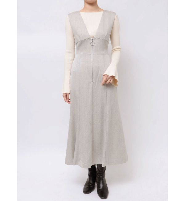 LAGUNAMOON「ヘリンボーンツイードジャンパースカート」|ワンピース|