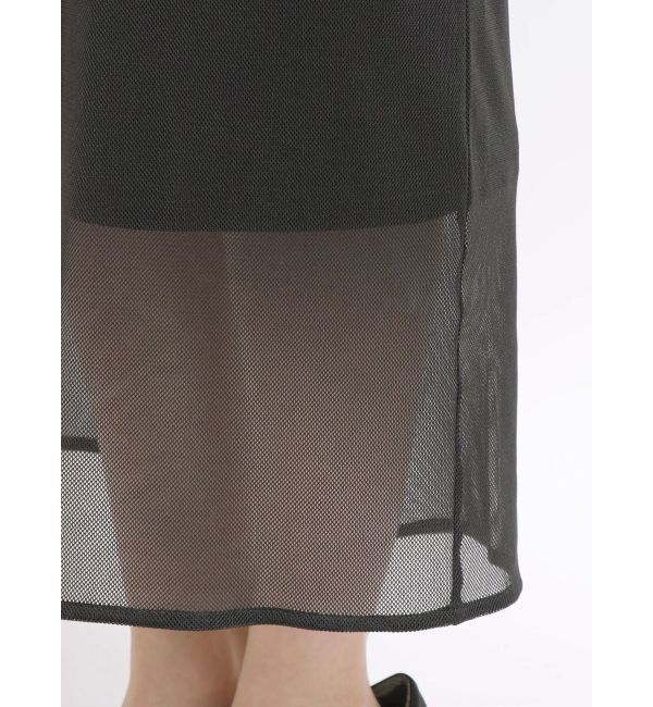 LAGUNAMOON「ソフトメッシュフレアスリーブワンピース」|ワンピース|