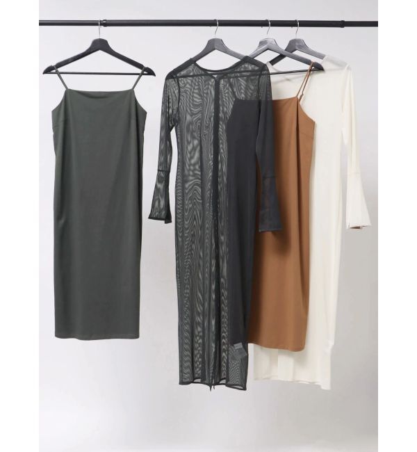 LAGUNAMOON「ソフトメッシュフレアスリーブワンピース」|ワンピース|