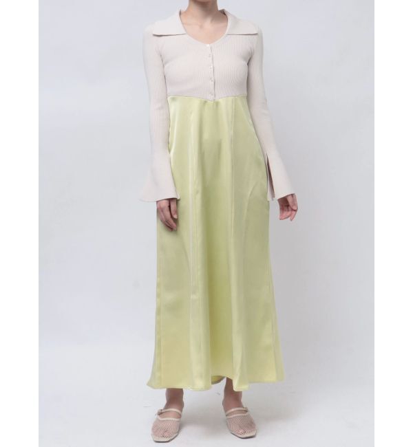 LAGUNAMOON「カラーニットドッキングナローワンピース」|ワンピース|