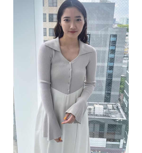 LAGUNAMOON「カラーニットドッキングナローワンピース」|ワンピース|