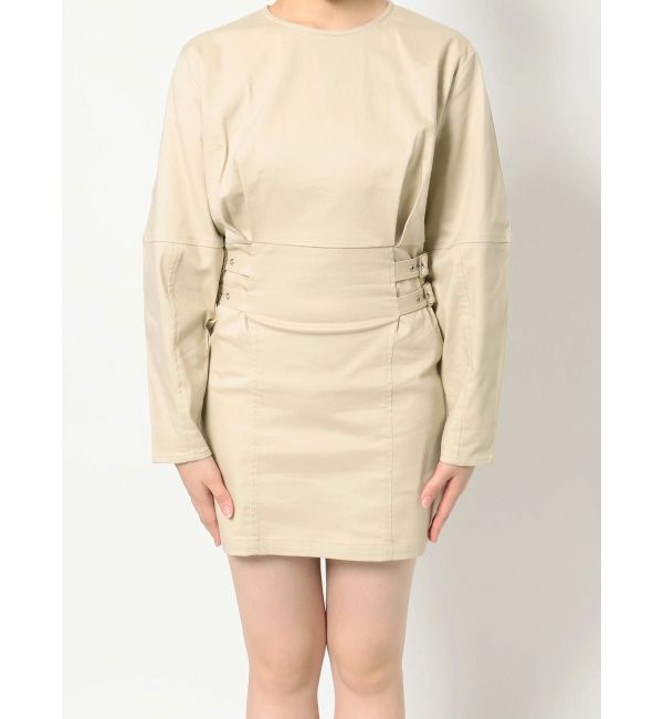 EVRIS「ボリュームスリーブタイトミニワンピース」|ワンピース|