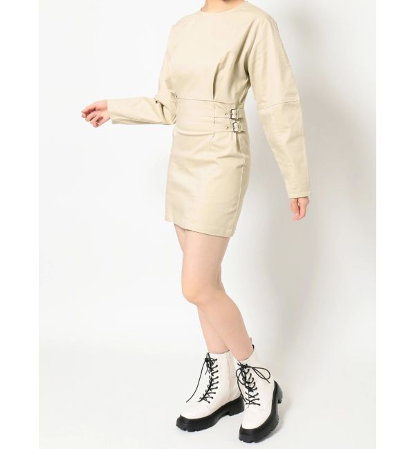 EVRIS「ボリュームスリーブタイトミニワンピース」|ワンピース|