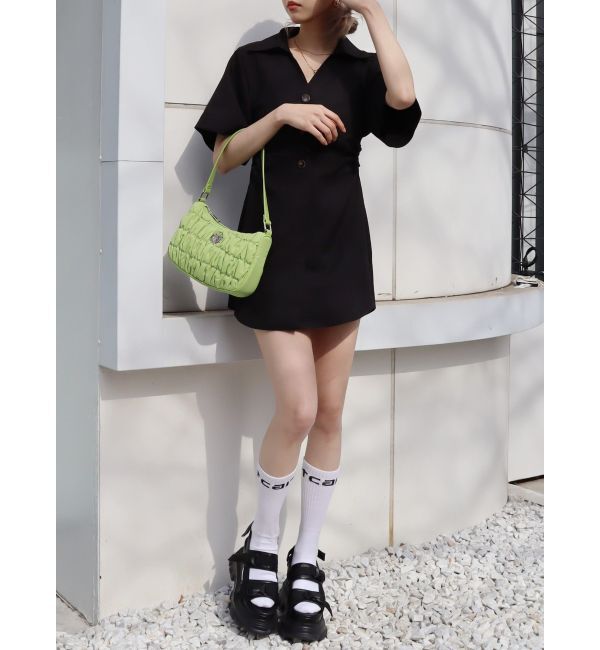 EVRIS「シャツミニワンピース」|ワンピース|