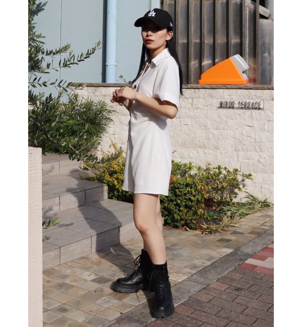 EVRIS「シャツミニワンピース」|ワンピース|