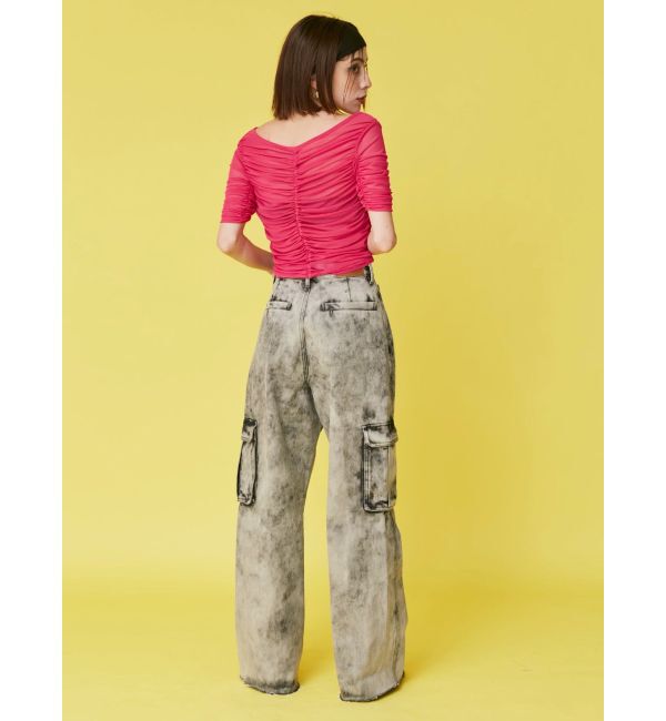 EVRIS「ブリーチデニムカーゴパンツ」|デニム|