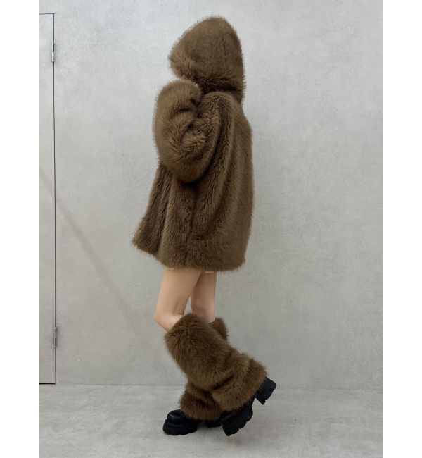 EVRIS「フェイクファーフーディコート」|その他|