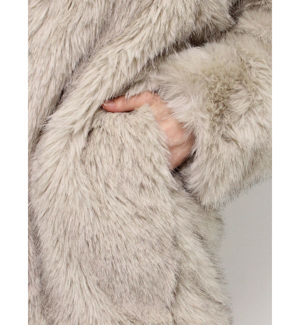 EVRIS「フェイクファーフーディコート」|その他|