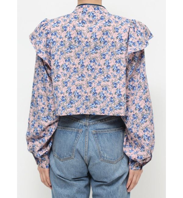 jouetie「ショルダーフリルショートチャイナシャツ」|シャツ・ブラウス|