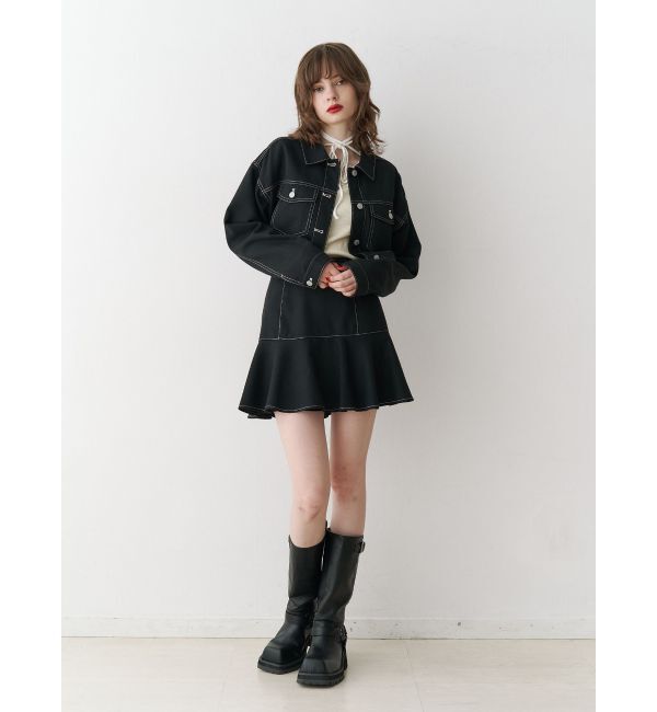 jouetie「マルチWAYツイードライクセットアップ」|ワンピース|