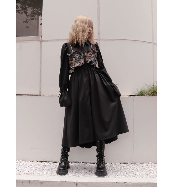 jouetie「ゴブランビスチェシャツワンピース」|ワンピース|