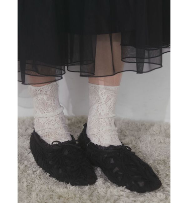 merry jenny「チュールサテンフラットシューズ」|その他|