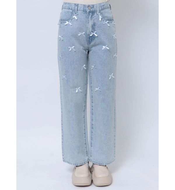 merry jenny「petit ribbonデニムパンツ」|デニム|