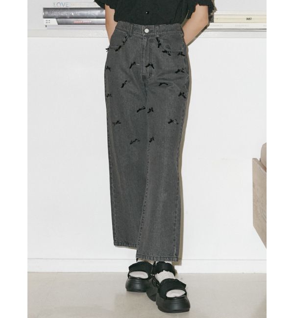 merry jenny「petit ribbonデニムパンツ」|デニム|