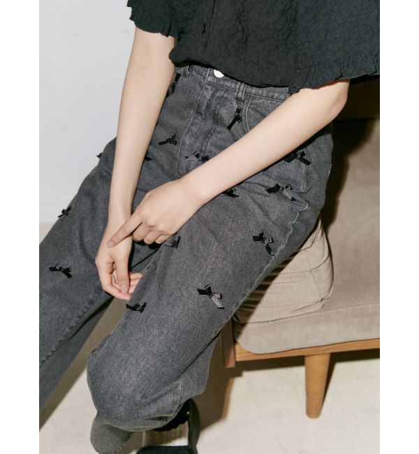 merry jenny「petit ribbonデニムパンツ」|デニム|