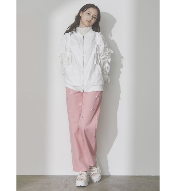 merry jenny「petit ribbonデニムパンツ」|デニム|