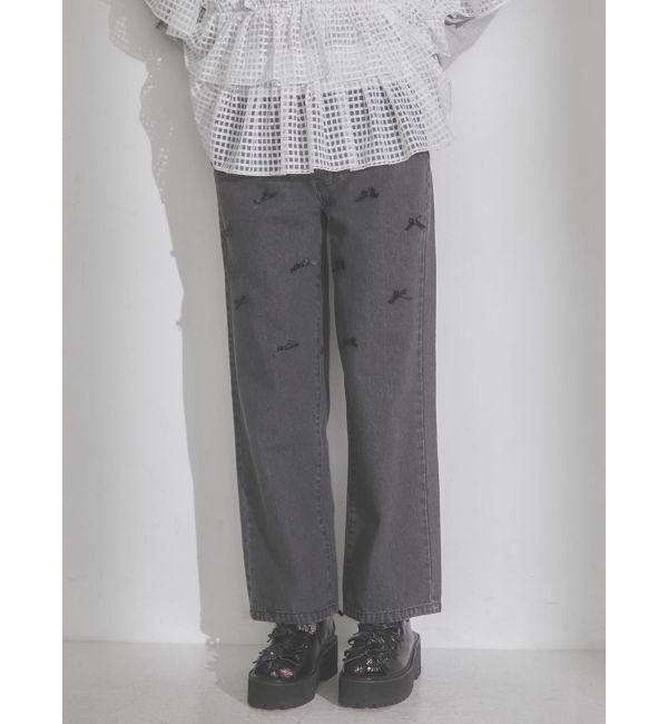merry jenny「petit ribbonデニムパンツ」|デニム|