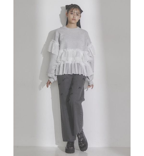 merry jenny「petit ribbonデニムパンツ」|デニム|