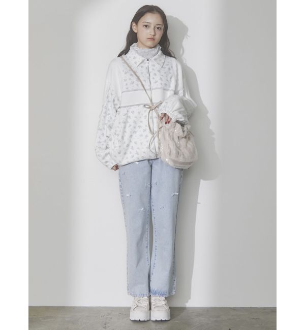 merry jenny「petit ribbonデニムパンツ」|デニム|