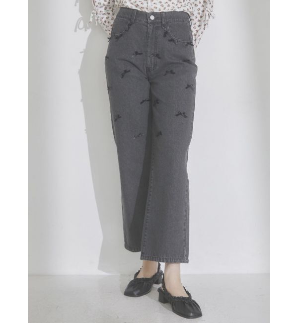 merry jenny「petit ribbonデニムパンツ」|デニム|