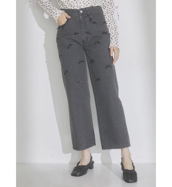 merry jenny「petit ribbonデニムパンツ」|デニム|
