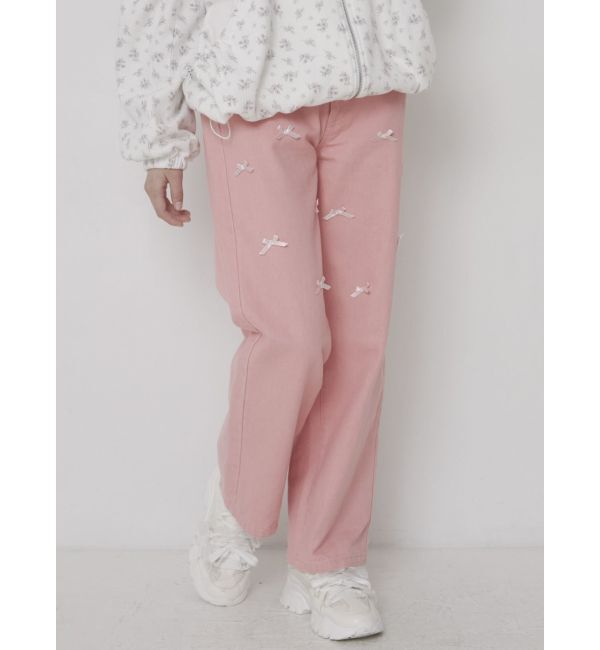 merry jenny「petit ribbonデニムパンツ」|デニム|