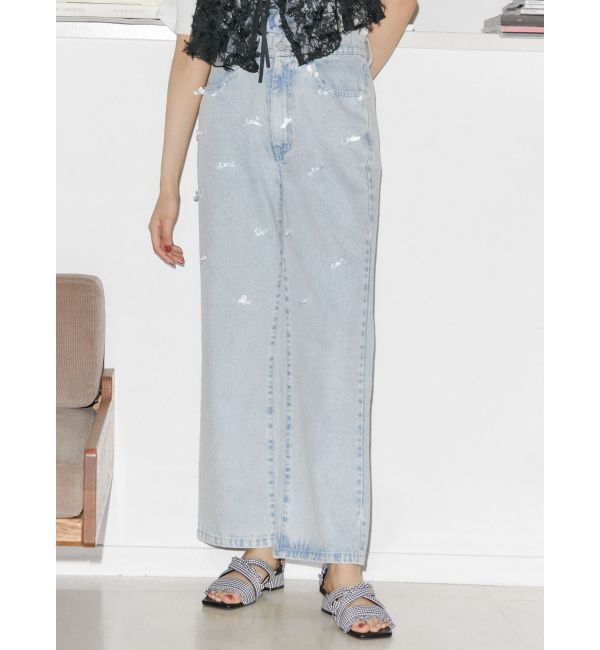 merry jenny「petit ribbonデニムパンツ」|デニム|