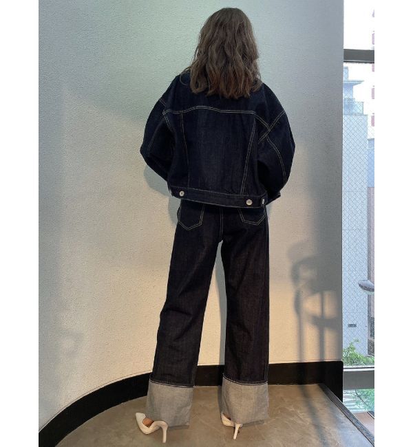 GYDA「H/W GYDIESセルビッチワイドデニムパンツ」|デニム|