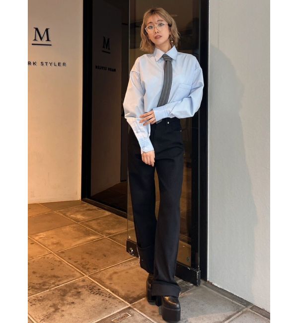 GYDA「H/W GYDIESセルビッチワイドデニムパンツ」|デニム|