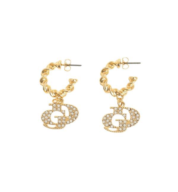 GYDA「JEYSUS GDラインストーンフープピアス」|ピアス|