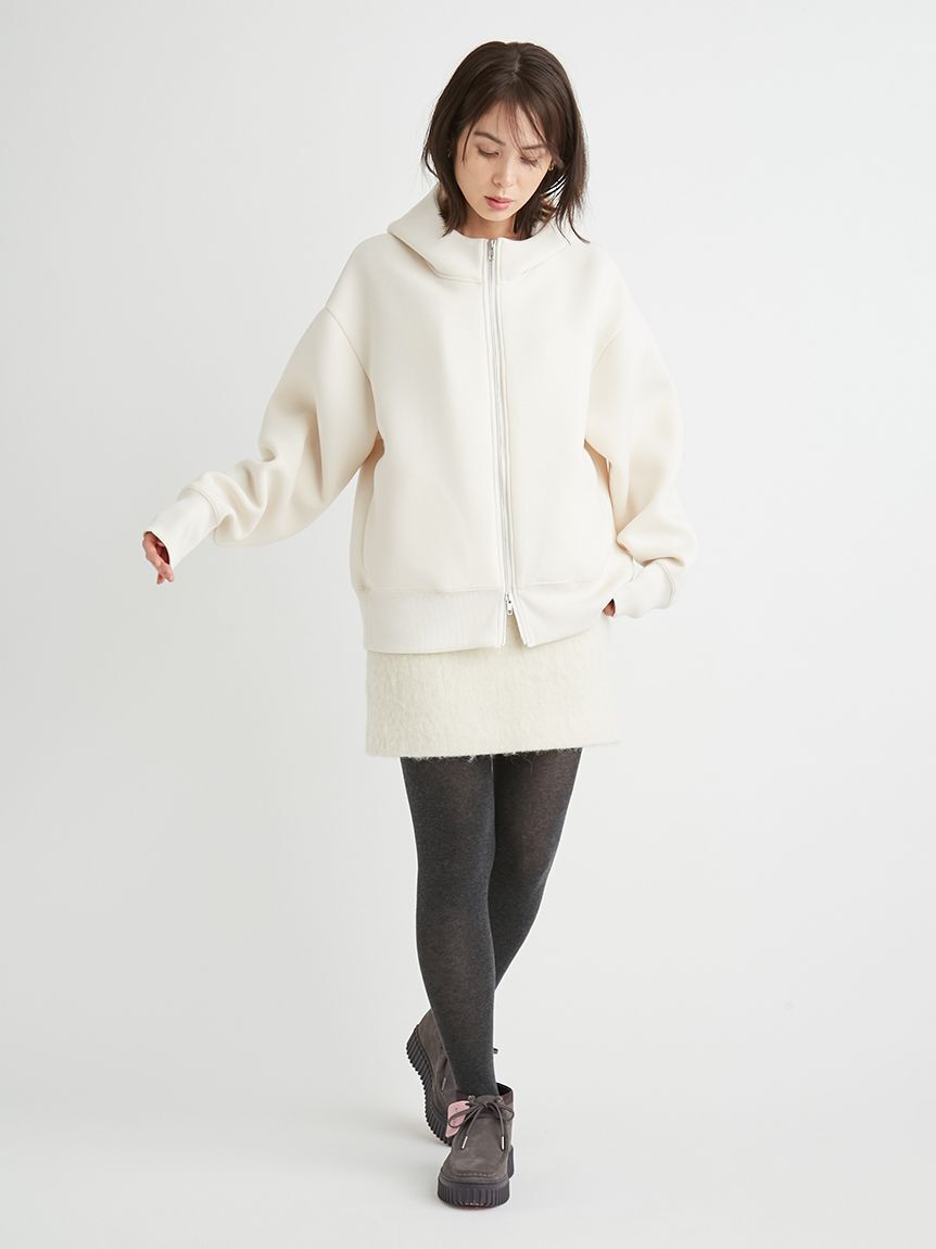 emmi atelier「ジップアップダンボールフーディー」|パーカー|