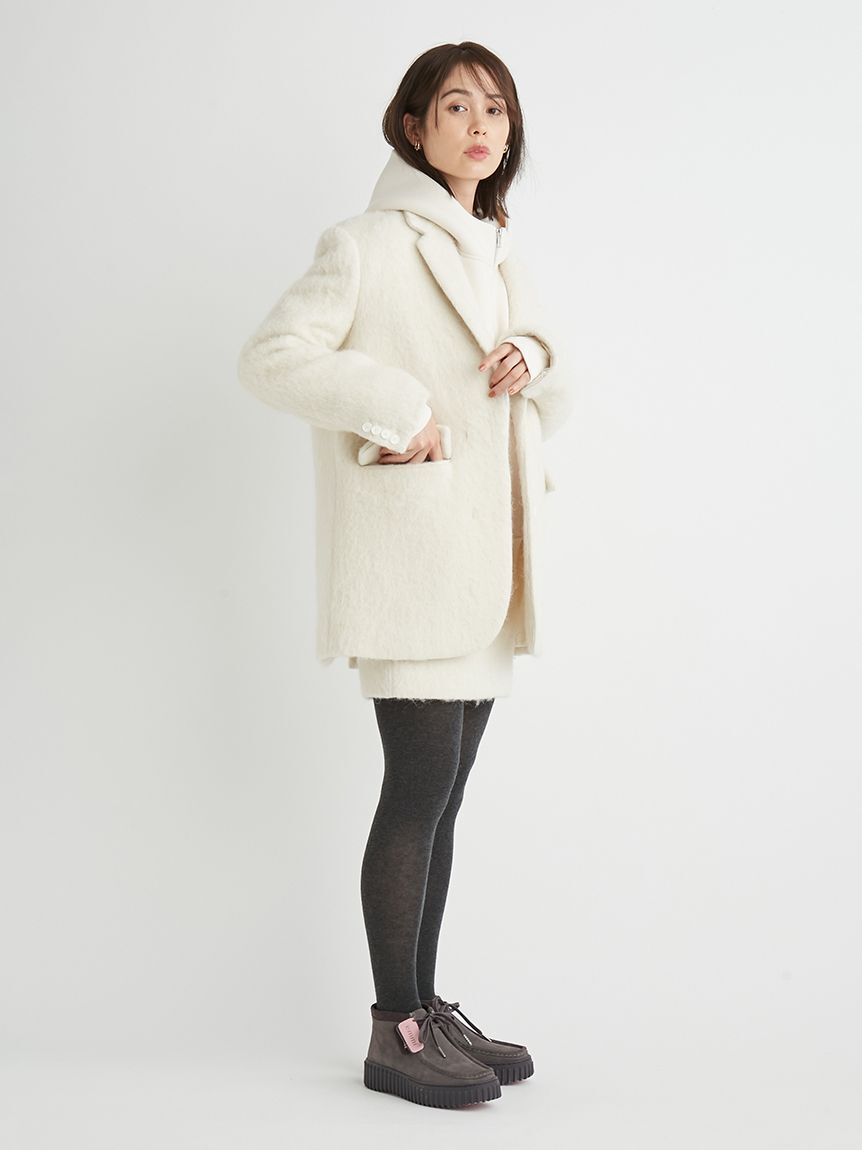 emmi atelier「ジップアップダンボールフーディー」|パーカー|