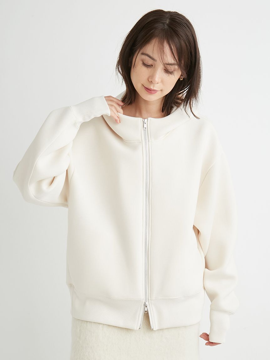 emmi atelier「ジップアップダンボールフーディー」|パーカー|