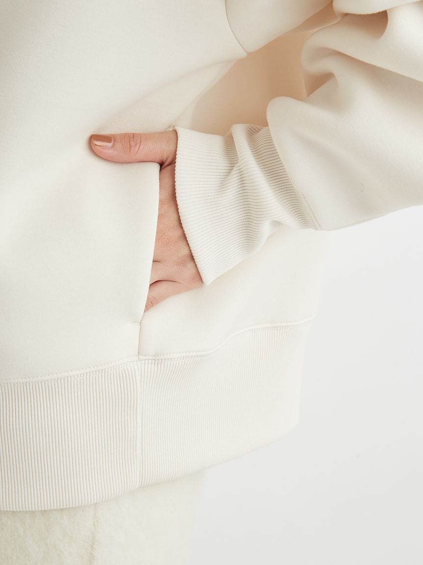 emmi atelier「ジップアップダンボールフーディー」|パーカー|