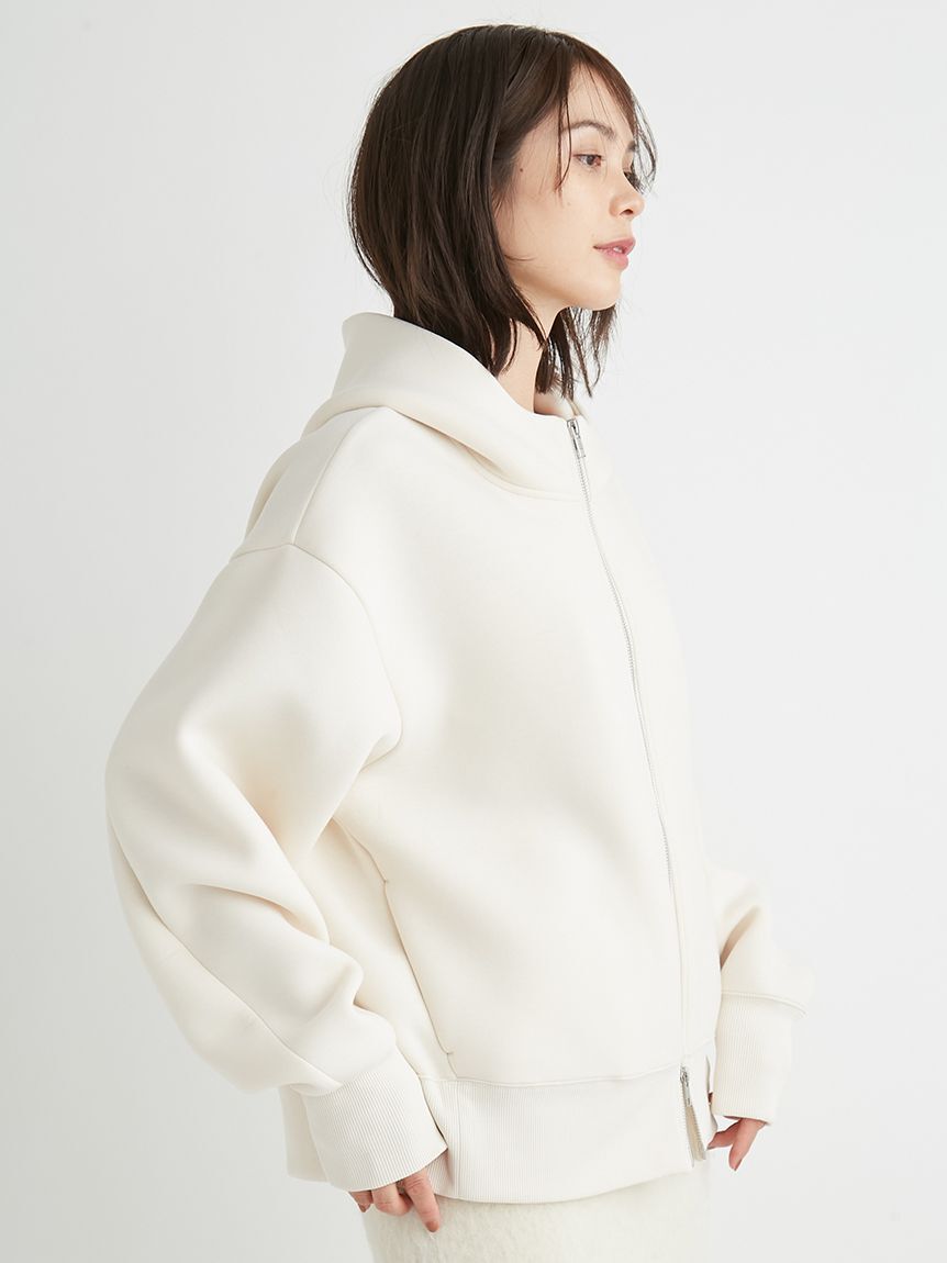 emmi atelier「ジップアップダンボールフーディー」|パーカー|