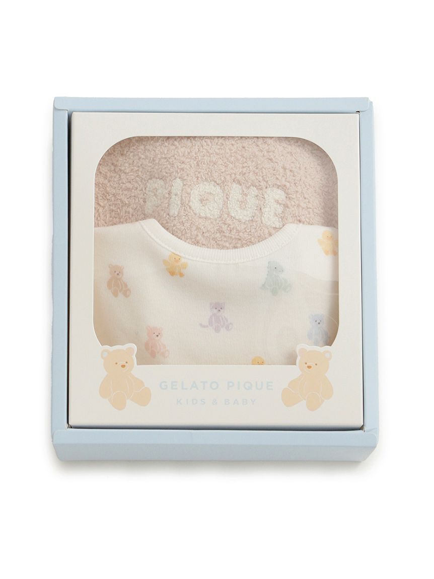 GELATO PIQUE KIDS & BABY「【ラッピング済み】【BABY】ベアニットキャップ&スタイ2点セット ギフトBOX」|その他ベビー用品|