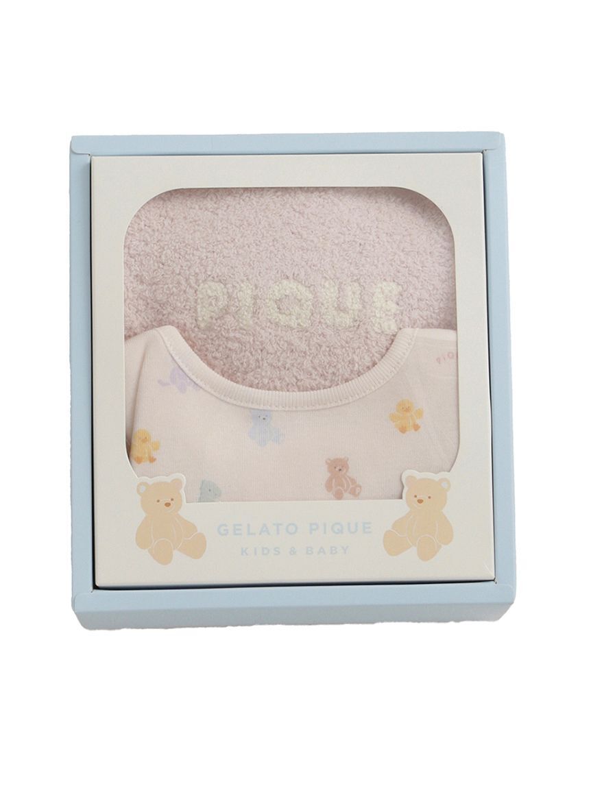 GELATO PIQUE KIDS & BABY「【ラッピング済み】【BABY】ベアニットキャップ&スタイ2点セット ギフトBOX」|その他ベビー用品|