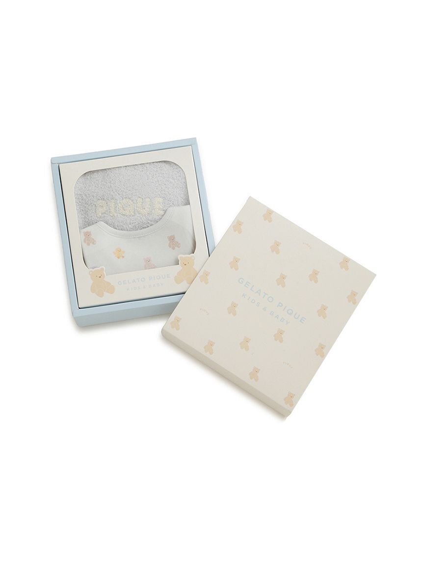 GELATO PIQUE KIDS & BABY「【ラッピング済み】【BABY】ベアニットキャップ&スタイ2点セット ギフトBOX」|その他ベビー用品|