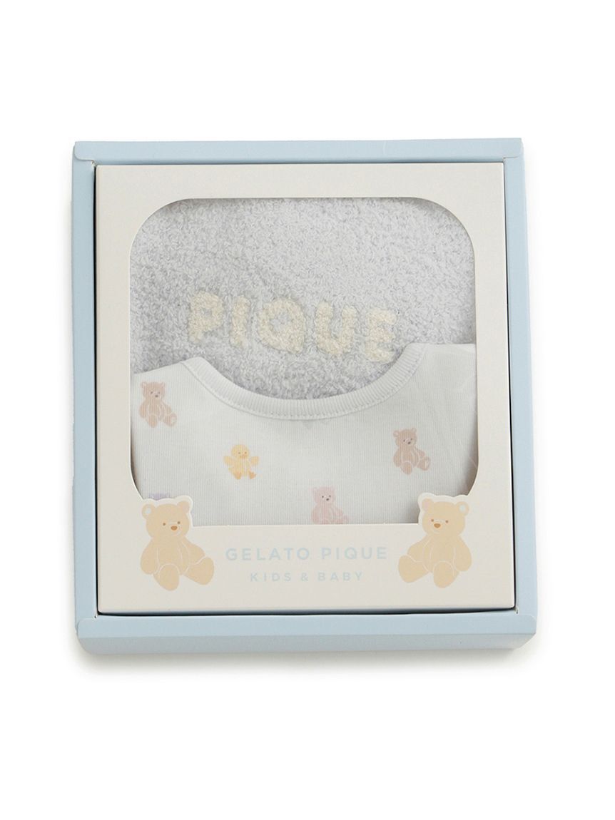 GELATO PIQUE KIDS & BABY「【ラッピング済み】【BABY】ベアニットキャップ&スタイ2点セット ギフトBOX」|その他ベビー用品|