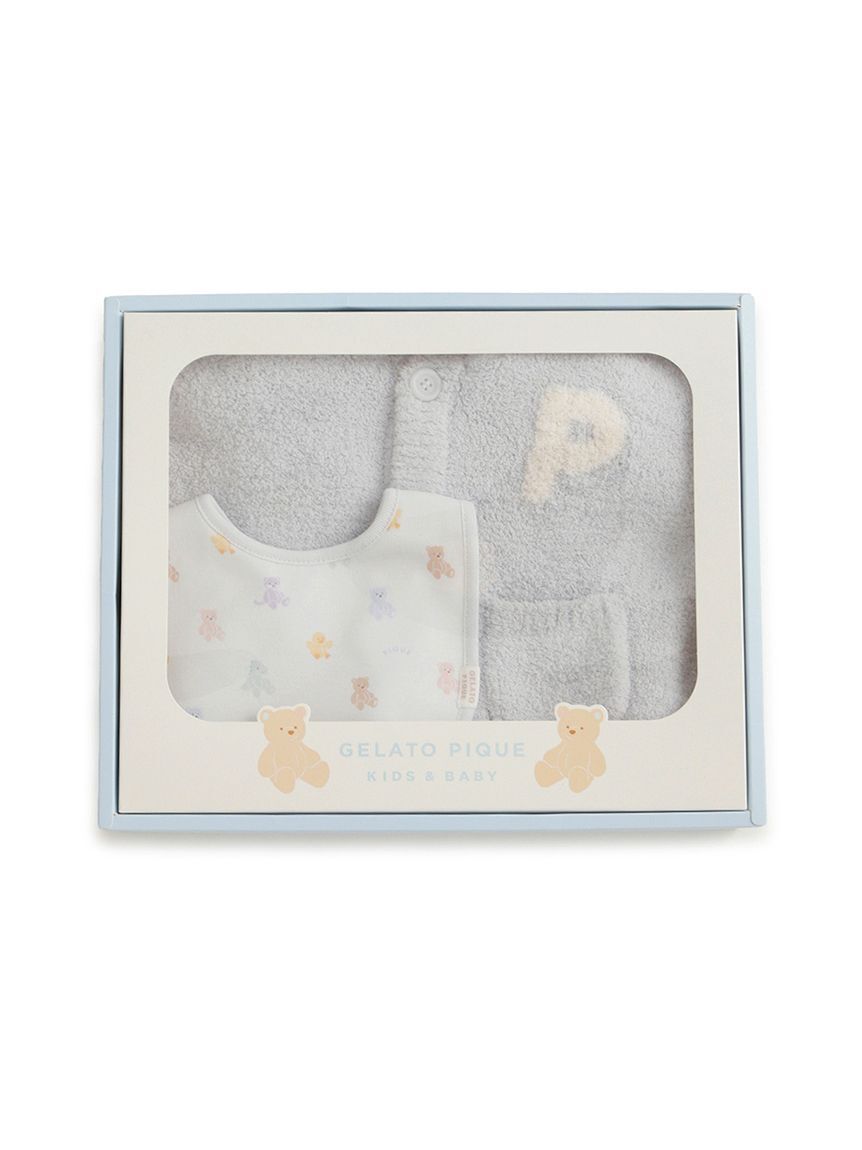 GELATO PIQUE KIDS & BABY「【ラッピング済み】【BABY】ベアポンチョ&スタイ2点セット ギフトBOX」|その他ベビー用品|