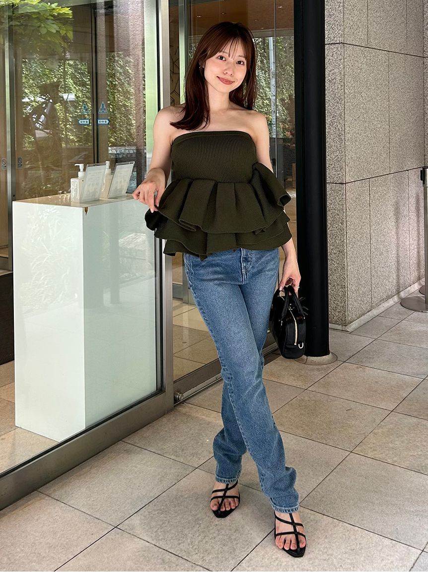 styling/「ラッフルニットベアトップ」|ベスト・ジレ|