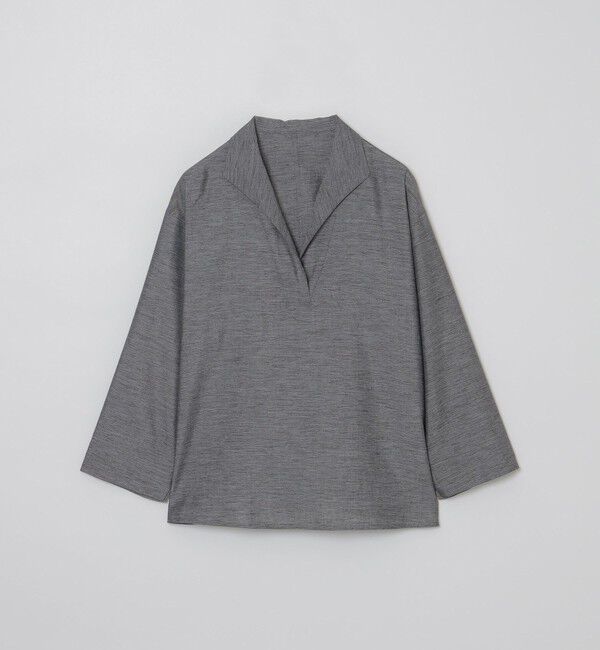 MACKINTOSH PHILOSOPHY「GREY LABEL スキッパーブラウス」|シャツ・ブラウス|チャコールグレー