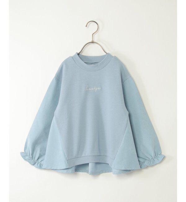 ikka kids「布帛ドッキング裏毛チュニック（120~160cm）」|Tシャツ・カットソー|スカイブルー